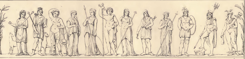 Painted Lararium to twelve gods on corner of insula at VIII.3.11 in December 2006.