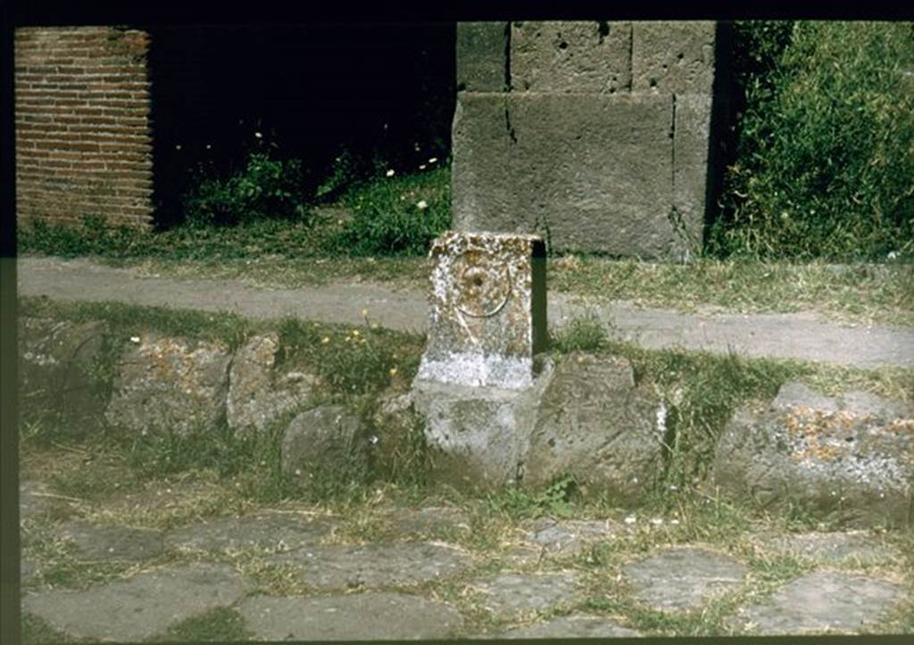 V.1.3 Pompeii. Fountain between V.1.3 and V.1.4. Photographed 1970-79 by Gnther Einhorn, picture courtesy of his son Ralf Einhorn.

