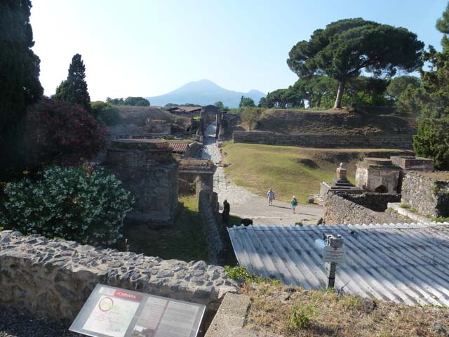 Pompeii Porta Nocera. December 2005. East side of gate.