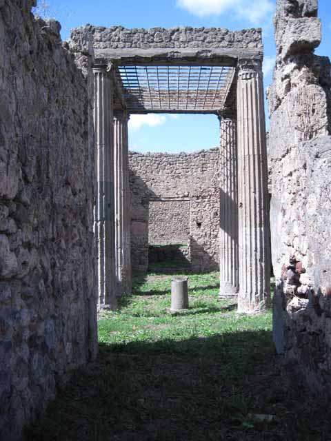 I.2.28 Pompeii. September 2010. Looking towards west wall and north-west corner of atrium. Photo courtesy of Drew Baker.
