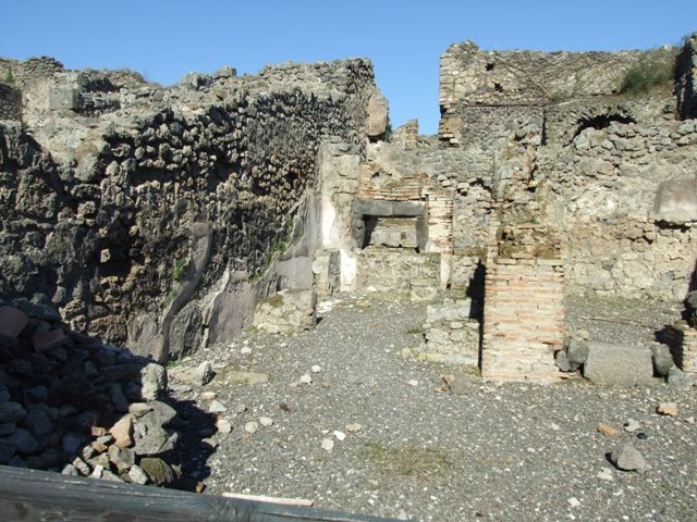 I.3.1 Pompeii. September 2010. Entrance doorway to small room in south-east corner, looking east. Photo courtesy of Drew Baker.