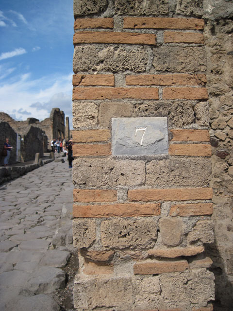 I.3.7 Pompeii. September 2010. Looking west towards entrance doorway onto Via Stabiana.
Photo courtesy of Drew Baker.
