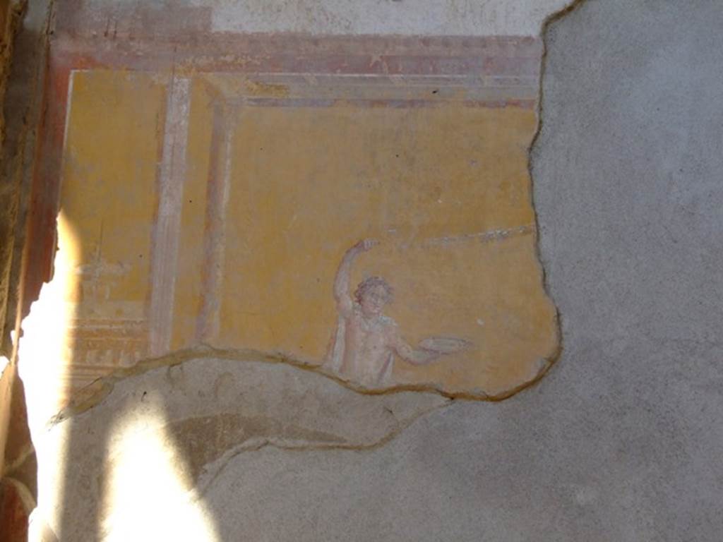 I.6.4 Pompeii.  March 2009.  Room 4.  Painted figure at north end of east wall.
