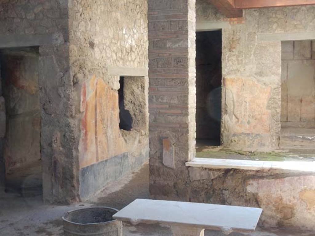I.7.3 Pompeii. May 2016. Doorway  and window to garden area, in south wall of atrium. Photo courtesy of Buzz Ferebee.
