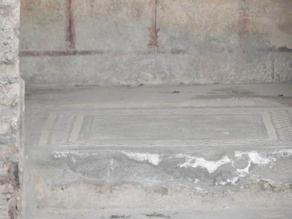 I.7.3 Pompeii. May 2016. Floor of room on south side of garden area, emblema surrounded by a border of black and white mosaic. Photo courtesy of Buzz Ferebee.

