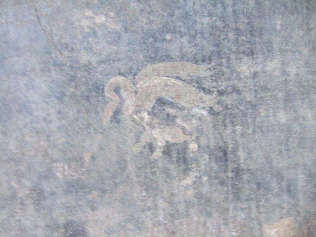 I.10.4 Pompeii. May 2006. Room 17, detail of swan from panel on south wall.