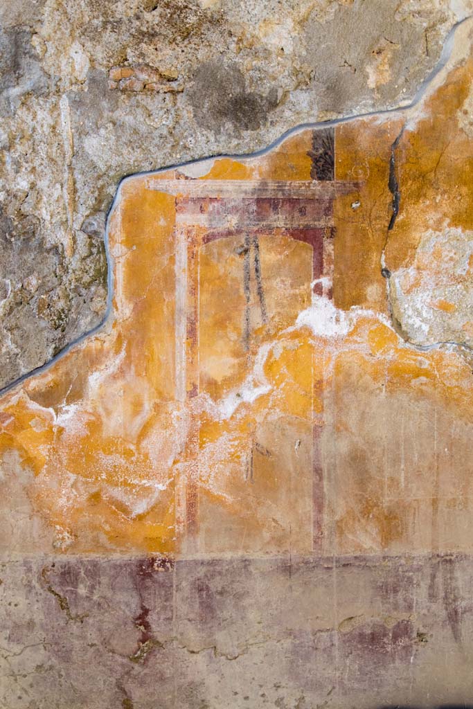 I.14.15 Pompeii. January 2019. Detail from painted decoration on west wall.
Photo courtesy of Johannes Eber.

