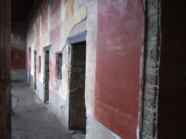 II.3.3 Pompeii. March 2009. Room 13, south wall and south-west corner.