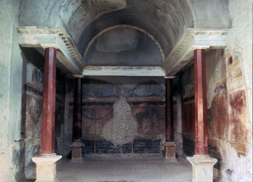 V.2.i Pompeii. 1981. Room 21, Corinthian oecus, looking east from south portico. Photo by Jean Pierre Adam.
Our thanks to Alix Barbet for her help with this.

