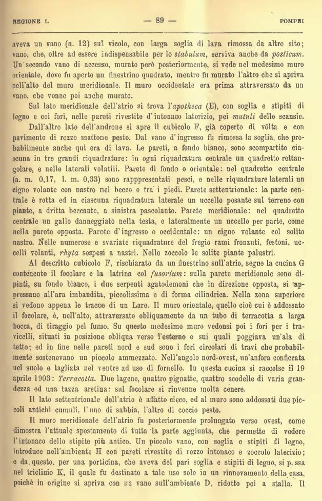 V.4.13 Pompeii. Notizie degli Scavi di Antichità, 1905, page 89.