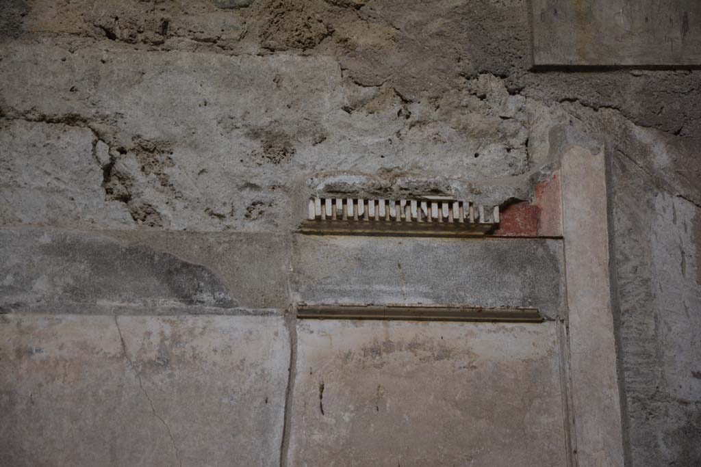 VI.2.4 Pompeii. December 2017. Detail from upper north wall on west side of doorway through to area at rear. 
Foto Annette Haug, ERC Grant 681269 DÉCOR.
