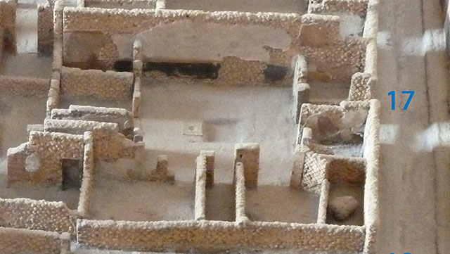 VI.2.17 Pompeii. September 2005. Looking west across atrium to room in south-west corner, and entrance corridor.