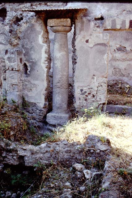 VI.5.17 Pompeii. March 2009. Base of Etruscan column.