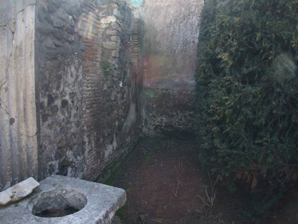 VI.8.22 Pompeii. March 2009. Room 11, looking north at south end of garden area, with cistern.