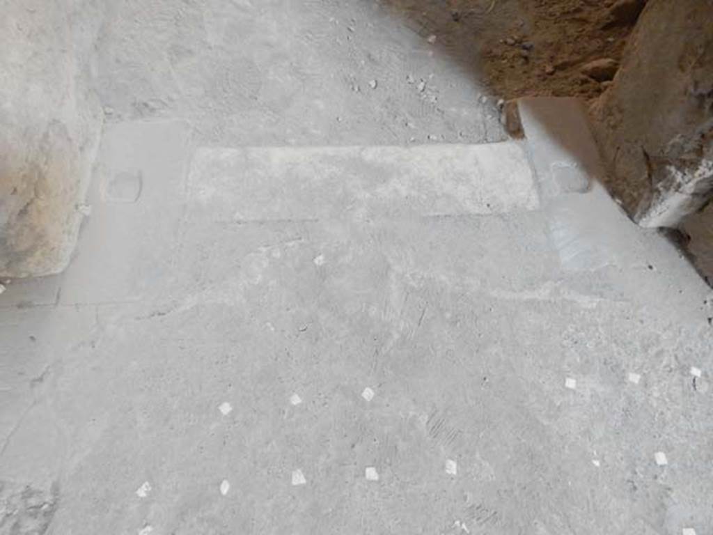 VI.8.23 Pompeii. May 2017. Doorway threshold to corridor to rear leading to garden area, on south side of tablinum. Photo courtesy of Buzz Ferebee.
