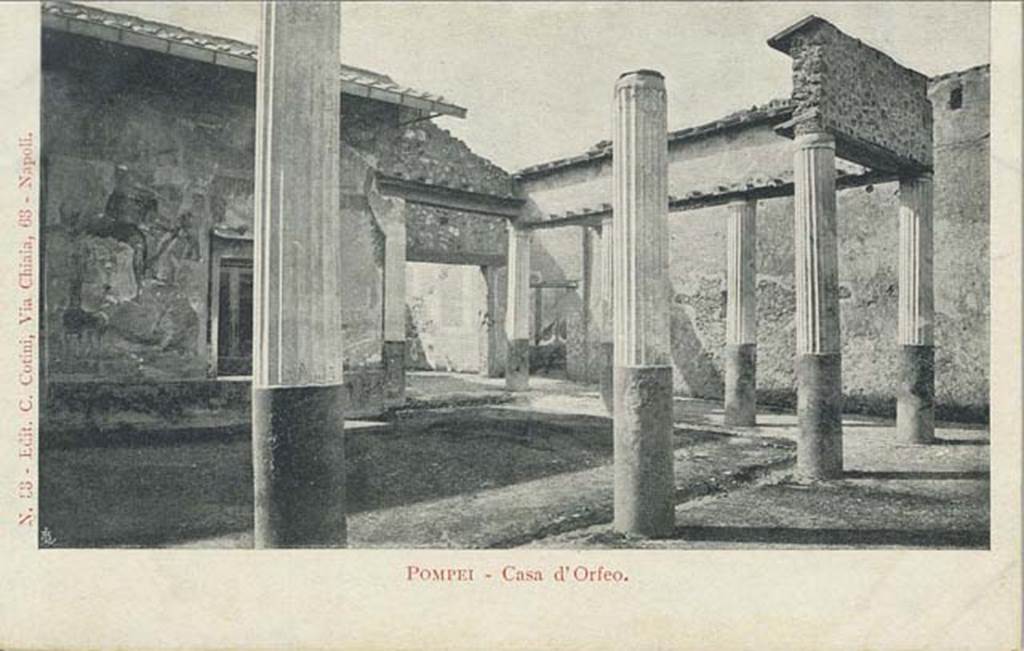 VI.14.20 Pompeii. 19th century photograph. Room 18, looking north-west across garden area. Photo courtesy of Rick Bauer.
