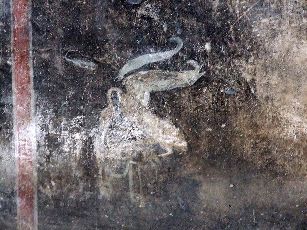 VI.15.1 Pompeii. December 2006. Painting of swan in vestibule.