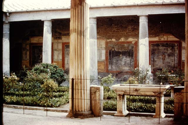 VI.15.1 Pompeii. December 2006. Doorway to room in south-east corner of peristyle.