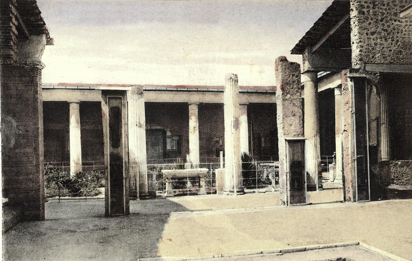 VI.15.1 Pompeii. Peristyle.  Flying figure from South wall. Photographed 1970-79 by Günther Einhorn, picture courtesy of his son Ralf Einhorn.

