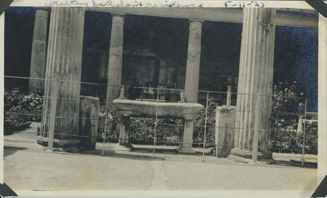 VI.15.1 Pompeii.  South wall of peristyle. Painted panel.  Photographed 1970-79 by Günther Einhorn, picture courtesy of his son Ralf Einhorn.
