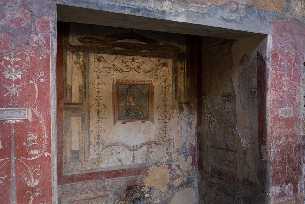 VI.16.15 Pompeii. January 2024. Room D, looking towards west wall. Photo courtesy of Johannes Eber.