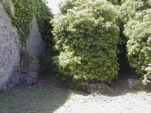 VI.16.18 Pompeii. December 2007. Doorway to rear room in centre, with doorway to rear room on north side.