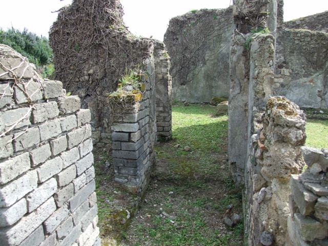 VI.16.27 Pompeii.  March 2009.  Cistern shaft in north wall of peristyle garden.