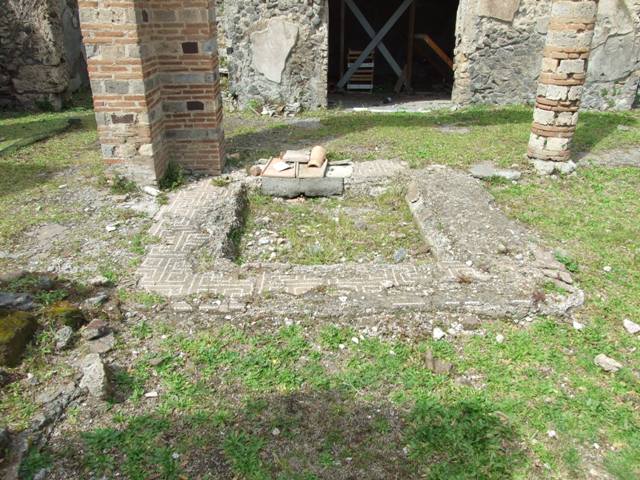 VI.16.27 Pompeii.  March 2009.  Looking south west across Peristyle garden, with entrance in north wall.