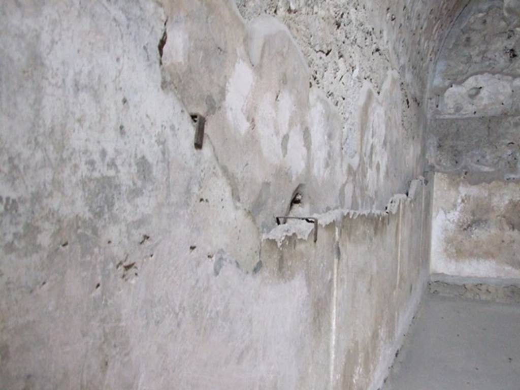 VII.1.8 Pompeii. December 2007. North wall of tepidarium 10 in womens baths. 