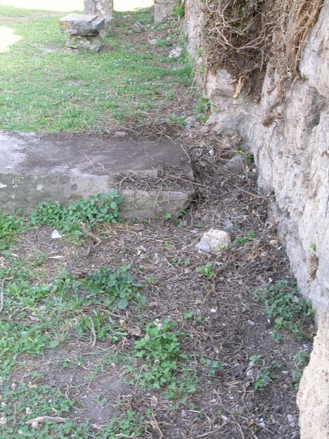 VII.3.13 Pompeii.  March 2009. Doorways to Two cubicula and passage room. Looking west.