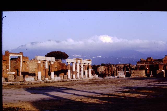 VII.8 Pompeii Forum. August 27, 1904. 
Looking south along east side towards the south-east corner of the Forum, and Via delle Scuole. Photo courtesy of Rick Bauer.
