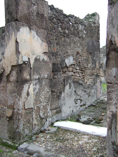 VII.9.47 Pompeii. March 2009. Looking north from Room 1. Atrium, to Vestibule and Vicolo del Balcone Pensile.