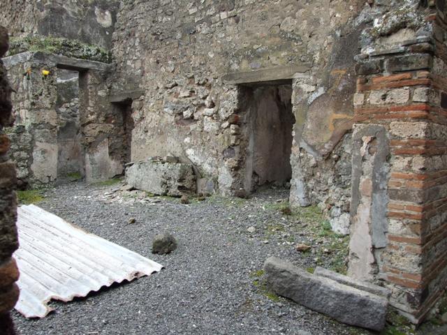 VII.10.9 Pompeii. March 2009. Cubiculum near north west corner. North wall with window onto Vicolo del Balcone Pensile.