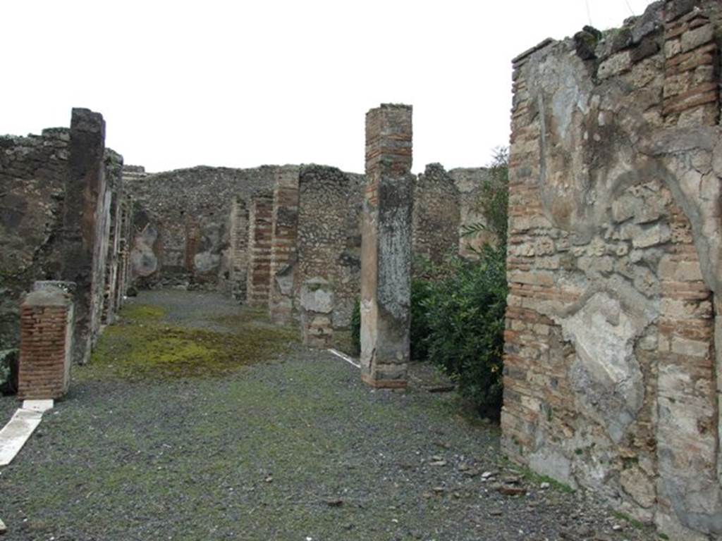 VII.14.5 Pompeii. March 2009. Room 9, looking west across south portico.