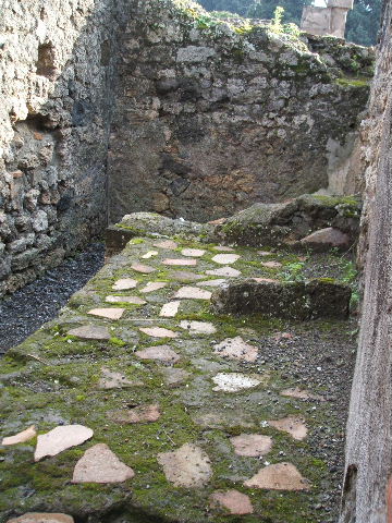 VII.14.9 Pompeii. March 2009. Room 18, north wall and north-west corner of cubiculum.