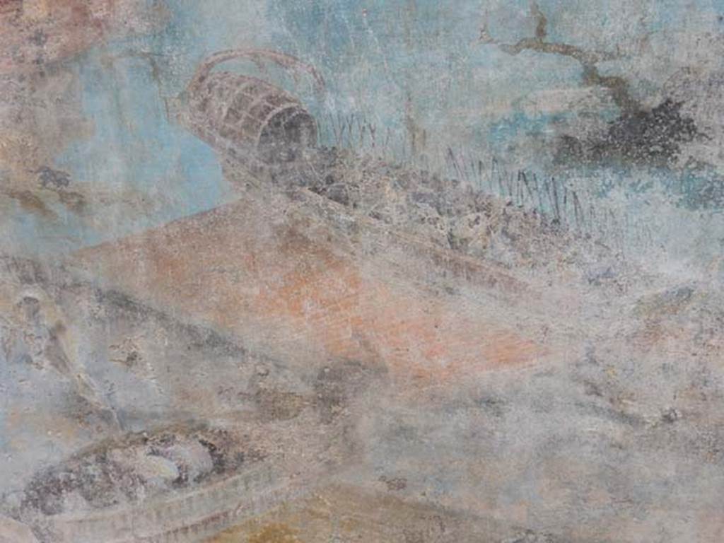 VII.16.a Pompeii. May 2015. Room 9, detail from lower south wall. Photo courtesy of Buzz Ferebee.
