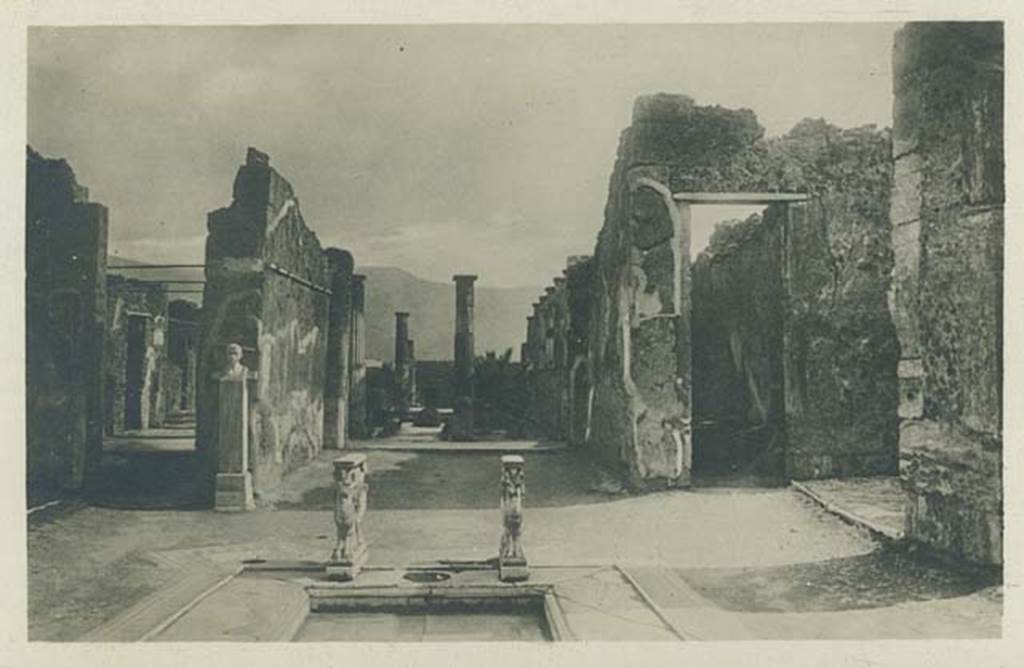 VIII.4.15 Pompeii. May 1932. Looking south from atrium towards tablinum. Photo courtesy of Rick Bauer.

