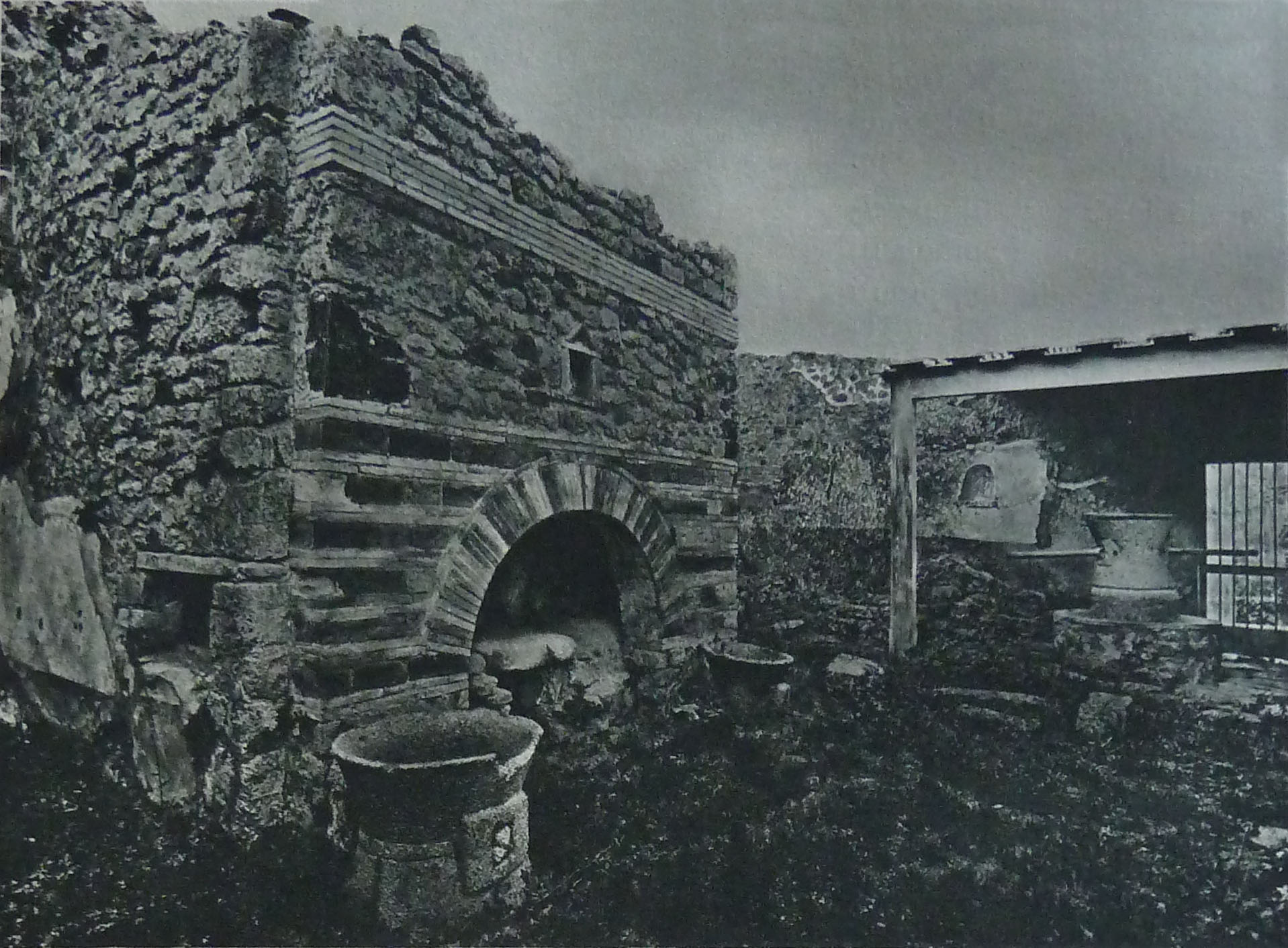 IX.3.12 Pompeii. Looking north-east to doorway to room on north side of oven.
