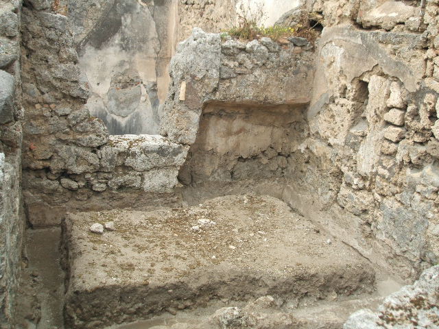 IX.3.25 Pompeii. May 2005. North wall of cubiculum on east side of entrance corridor.