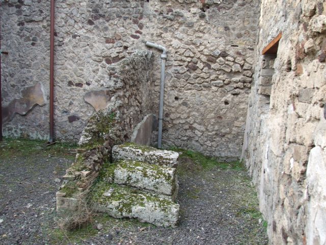 IX.5.9 Pompeii. May 2010. Looking south from entrance towards rooms 9, 11 and 12.   
