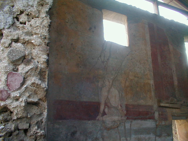 IX.8.6 Pompeii. March 2009.  Mosaic entrance threshold from Room 14 into Nymphaeum.