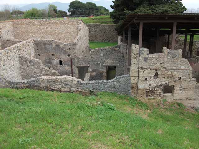 IX.14.b Pompeii. December 2007. Room in south west corner of IX.14.4. Doorway on right leads to room with entrance IX.14.b, now blocked.