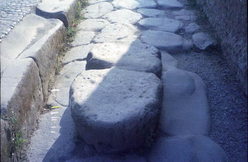 Via Marina, July 2011. Looking east to stepping stones near exit to Temple of Venus. 
Photo courtesy of Rick Bauer.
