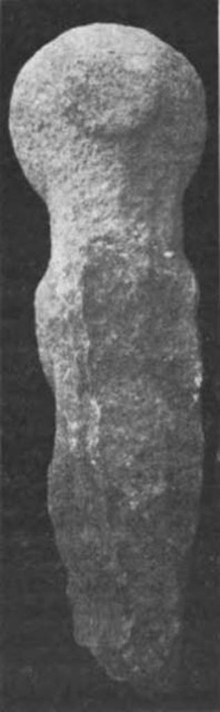 Pompeii Fondo Azzolini. Female columella of Vesuvian stone.
See Notizie degli Scavi di Antichit, 1916, p. 298, fig. 10.
