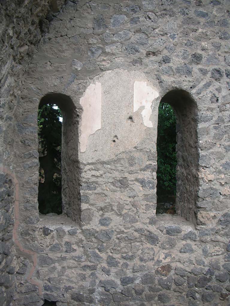 Tower X, Pompeii. May 2010. Detail of windows in north wall at west end. Photo courtesy of Ivo van der Graaff.