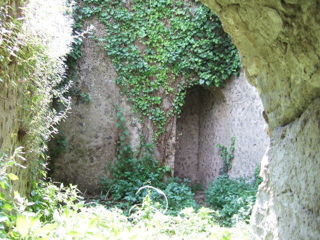 Looking along the walls to Tower VII
