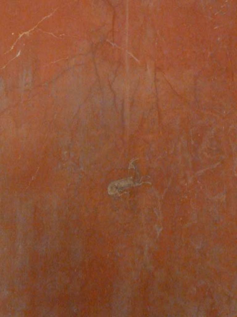 Oplontis, September 2015. Room 66, painted deer in centre of north panel on west wall. 