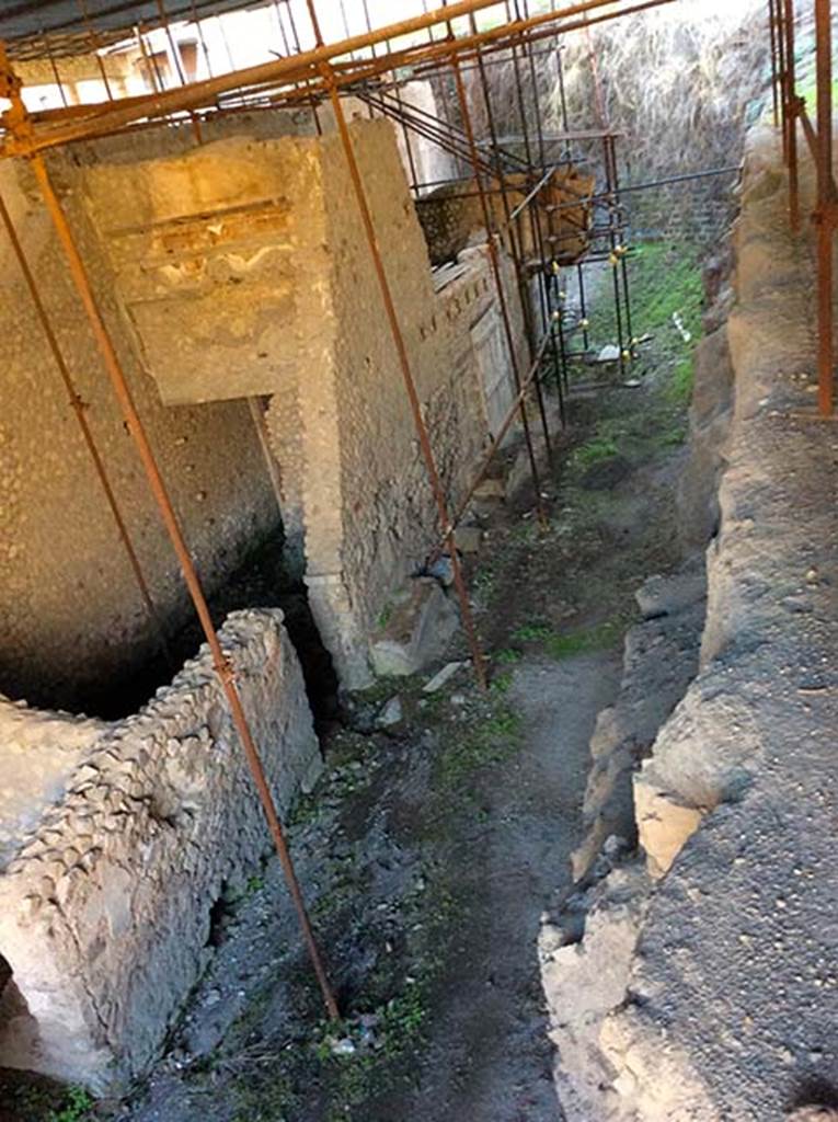 Oplontis, Villa of Lucius Crassius Tertius. October 2017. Room 46, on north side, on left. Looking west towards rooms 47 and 48.  Photo courtesy of Bruce Longenecker.


