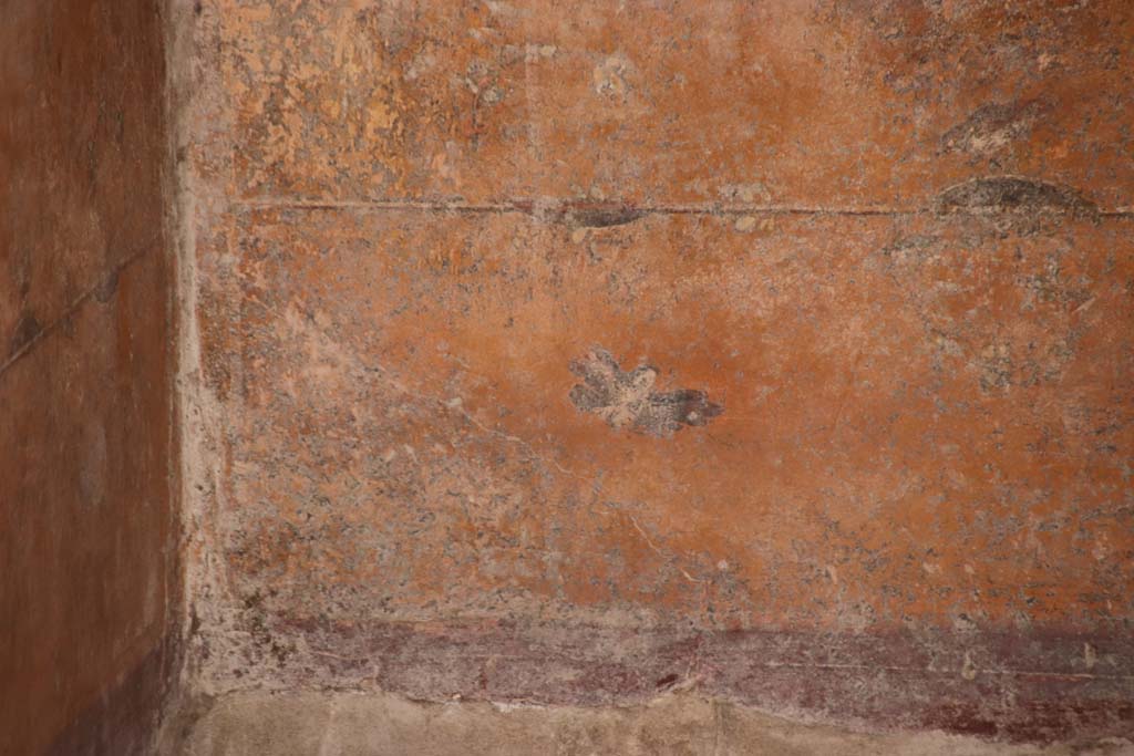 Stabiae, Villa Arianna, October 2020. Room 12, detail of painted zoccolo decoration on south wall at east end. Photo courtesy of Klaus Heese.