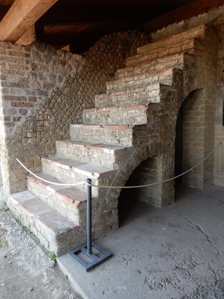 Stabiae, Villa Arianna, June 2019. Room 34, steps to upper floor. Photo courtesy of Buzz Ferebee.